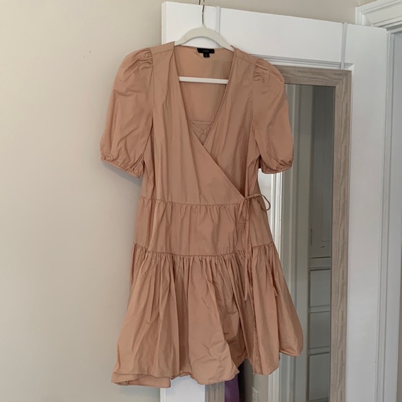 EUC J. Crew Cotton Wrap Mini Dress - Picture 2 of 14